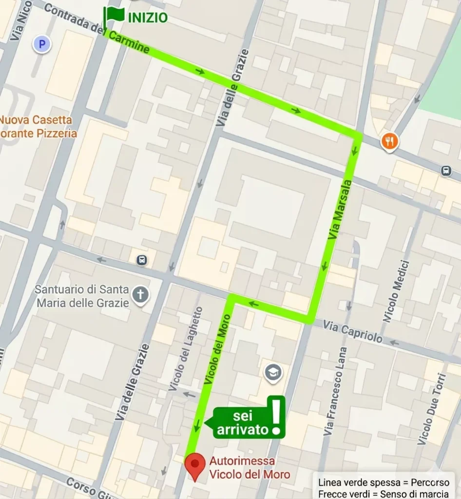 Mappa percorso anti multa ZTL